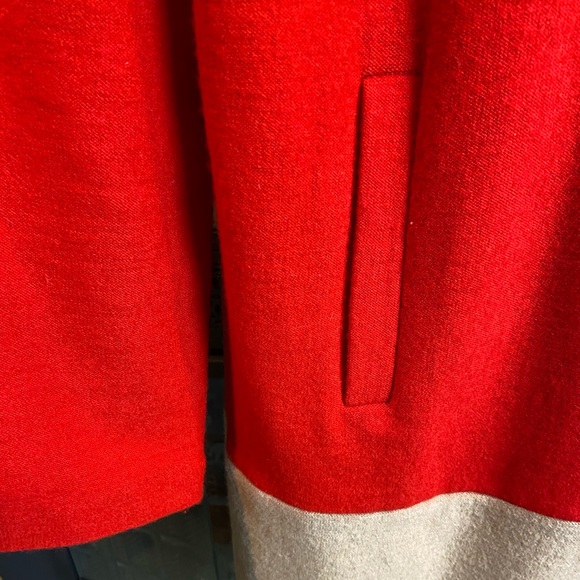 FENN WRIGHT MANSON Red & Tan Wool Coat, Size L - Picture 4 of 7